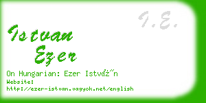 istvan ezer business card